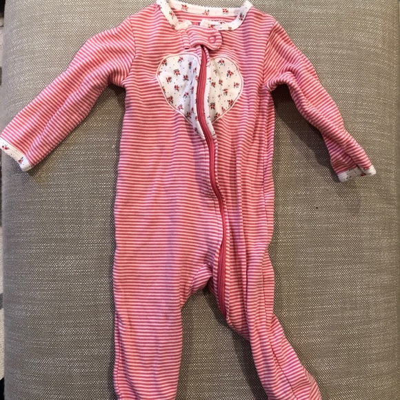 Carters My Heart Belongs to Daddy Pajamas Footie Bib NB Newborn 9 Months NEW